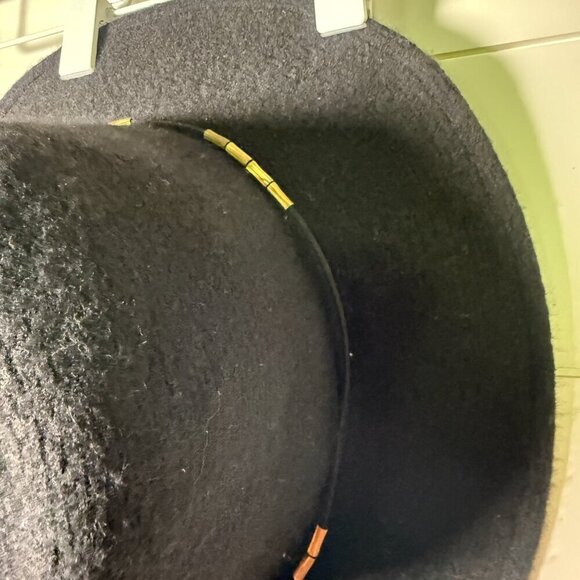 Something Special 100% Wool Black Hat with Gold Colored Beads main image 5